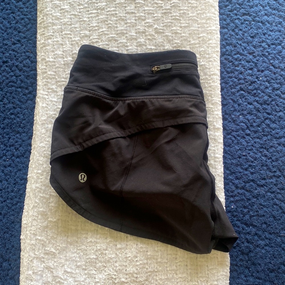 Lulu lemon low rise speed up 2.5 shorts black